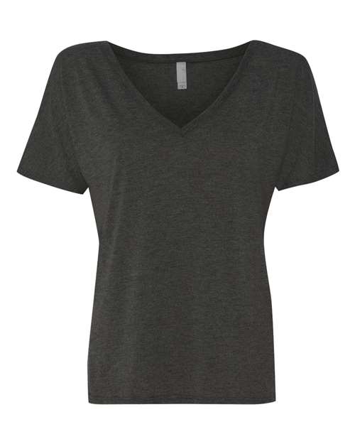 Women’s Slouchy V-Neck Tee - Dark Grey Heather Front
