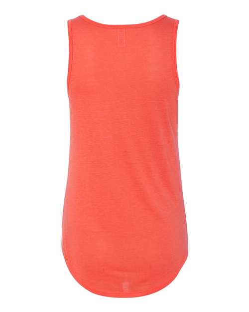 Women's Flowy V-Neck Tank - Coral Back