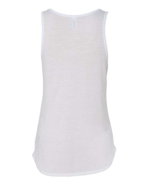 Women's Flowy V-Neck Tank - White Back