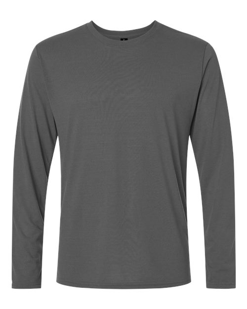 Unisex Performance® Long Sleeve T-Shirt - Charcoal Front