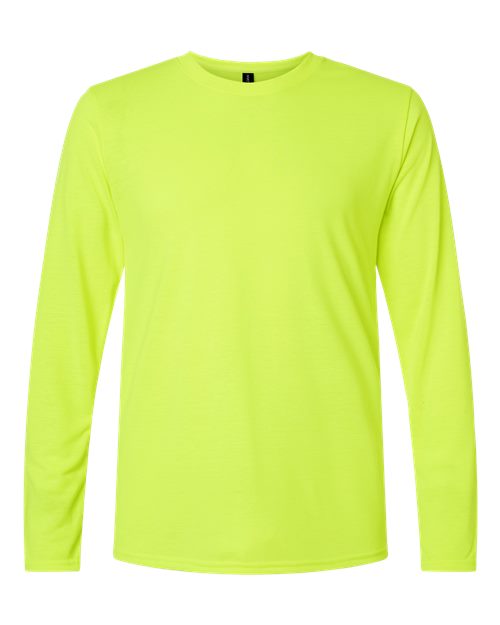 Gildan Unisex Performance® Long Sleeve T-Shirt - Safety Green Front
