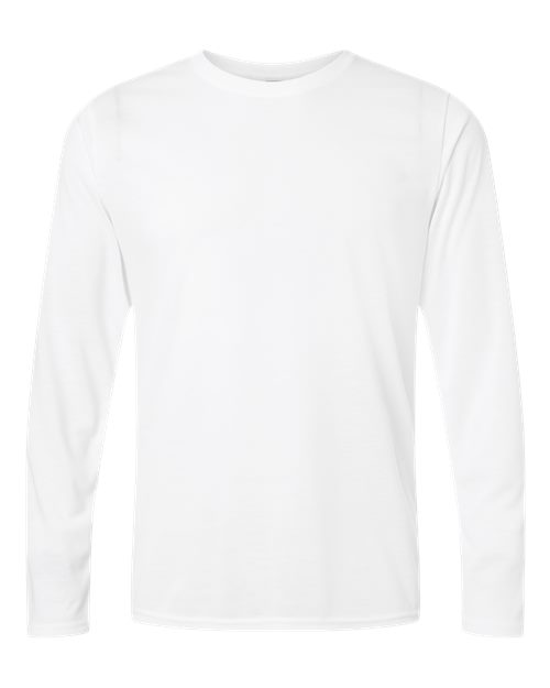 Unisex Performance® Long Sleeve T-Shirt - White Front