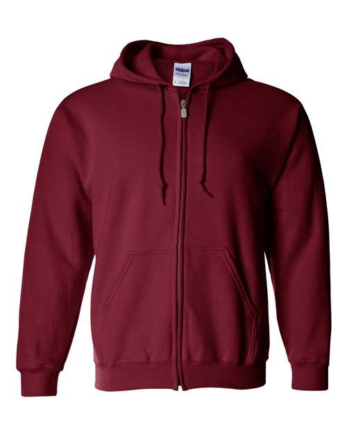 Unisex Heavy Blend™ Full-Zip Hooded Sweatshirt - Cardinal Red Front