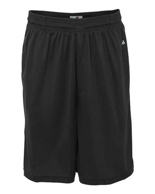 Men's B-Core 10" Shorts with Pockets - Black Front