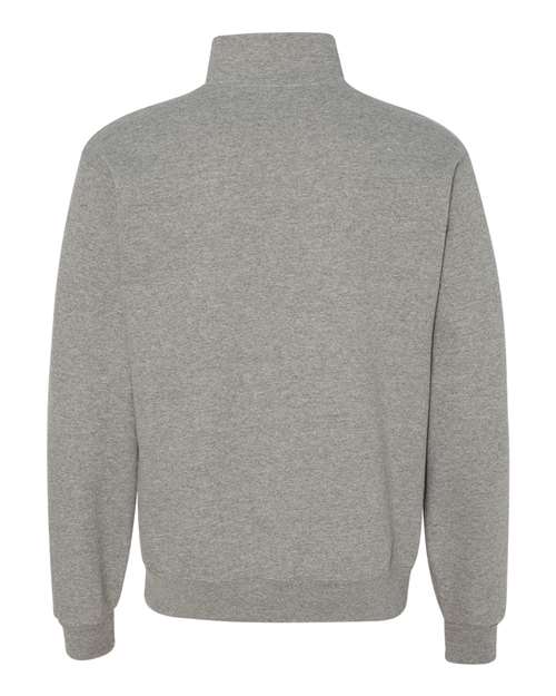 Unisex Nublend® Cadet Collar Quarter-Zip Sweatshirt - Oxford Back