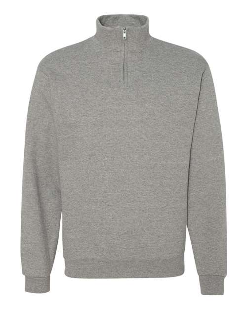 Unisex Nublend® Cadet Collar Quarter-Zip Sweatshirt - Oxford Front