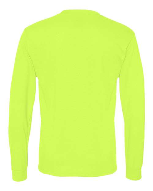 Unisex Dri-Power® Performance Long Sleeve T-Shirt - Safety Green Back
