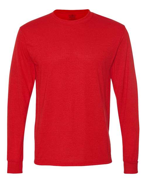 Unisex Dri-Power® Performance Long Sleeve T-Shirt - True Red Front