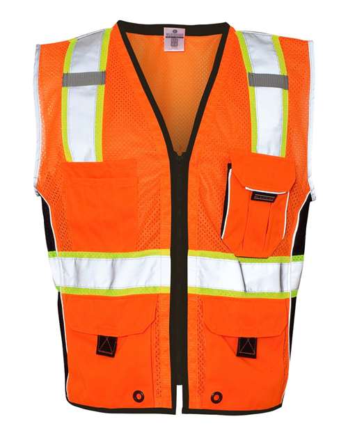 Unisex Premium Black Series® Heavy-Duty Vest - Orange Front