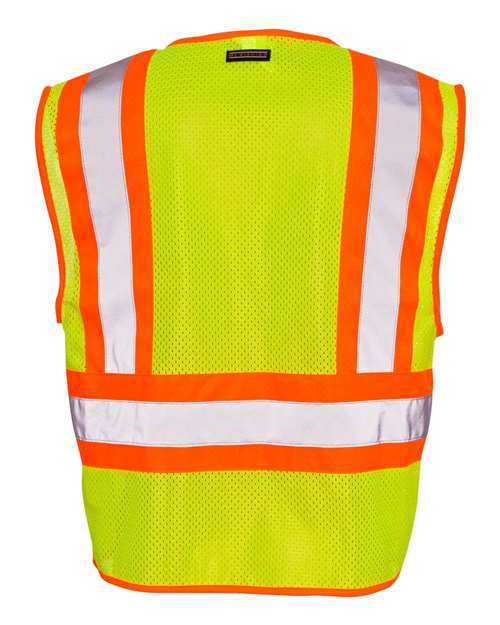 Unisex Ultra-Cool™ Contrasting Mesh Vest - Lime Back