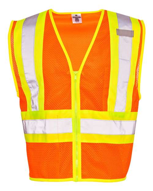 Unisex Ultra-Cool™ Contrasting Mesh Vest - Orange Front