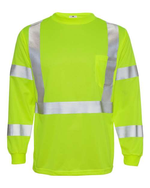 Unisex Long Sleeve Class 3 T-Shirt - Lime Front