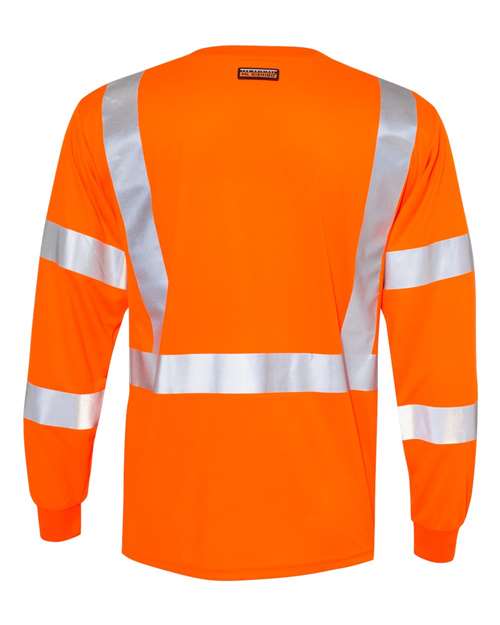 Unisex Long Sleeve Class 3 T-Shirt - Orange Back