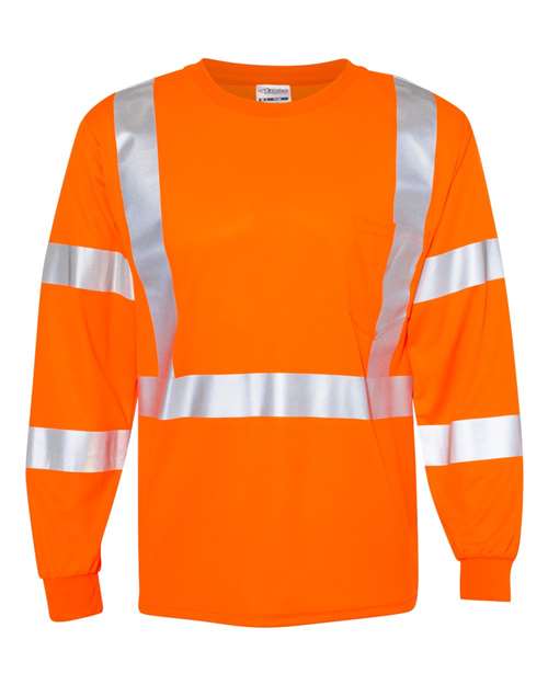 Unisex Long Sleeve Class 3 T-Shirt - Orange Front