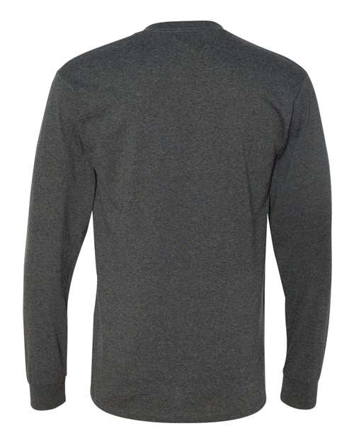Unisex Dri-Power® Long Sleeve 50/50 T-Shirt - Black Heather Back