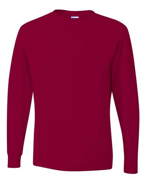 Unisex Dri-Power® Long Sleeve 50/50 T-Shirt - Cardinal Front