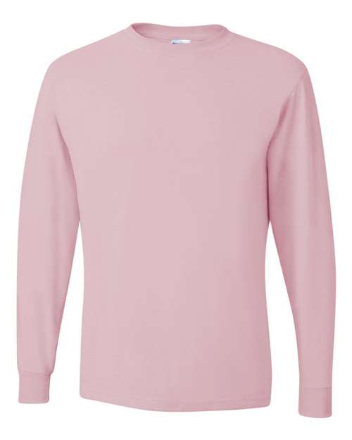 Unisex Dri-Power® Long Sleeve 50/50 T-Shirt - Classic Pink Front