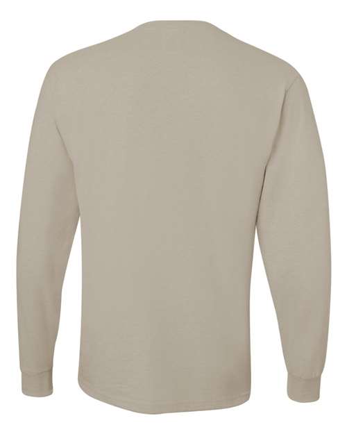 Unisex Dri-Power® Long Sleeve 50/50 T-Shirt - Sandstone Back