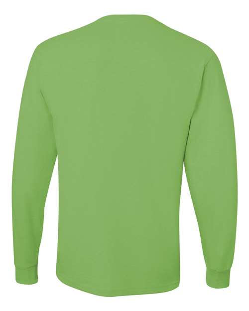 Unisex Dri-Power® Long Sleeve 50/50 T-Shirt - Kiwi Back