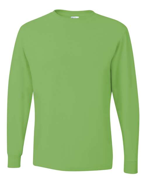 Unisex Dri-Power® Long Sleeve 50/50 T-Shirt - Kiwi Front