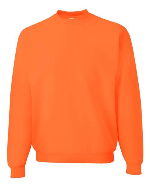 Unisex Super Sweats NuBlend® Crewneck Sweatshirt - Safety Orange Front
