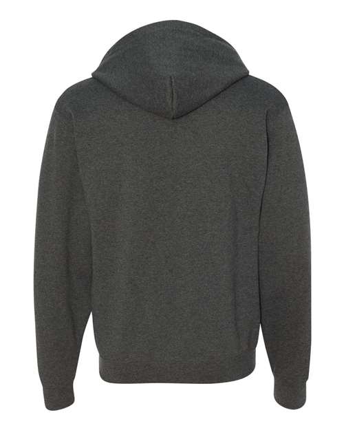 Unisex NuBlend® Full-Zip Hooded Sweatshirt - Black Heather Back