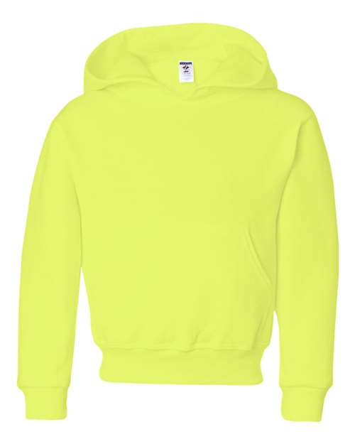 Youth NuBlend® Hooded Sweatshirt - Safety Green Front