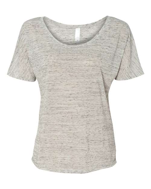 Women’s Slouchy Tee - White Marble Front