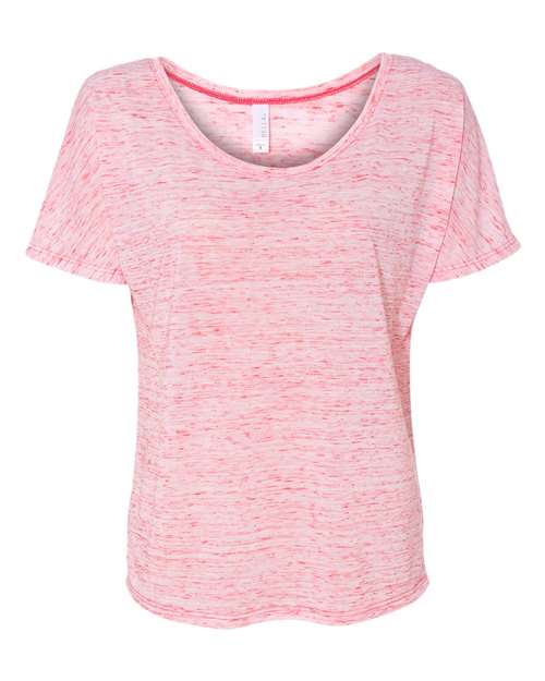 Women’s Slouchy Tee - Red Marble Front