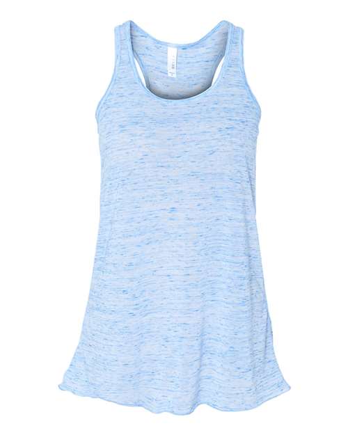 Women's Flowy Racerback Tank - Blue Marble Front