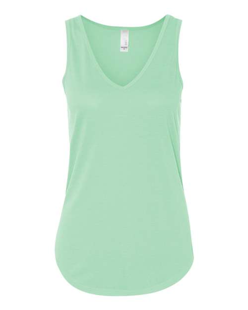 Women's Flowy V-Neck Tank - Mint Front