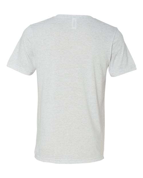 Unisex Triblend V-Neck Tee - White Fleck Triblend Back
