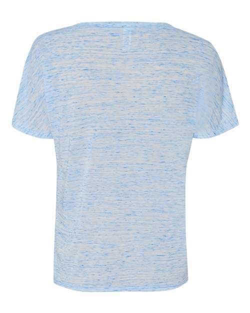 Women’s Slouchy V-Neck Tee - Blue Marble Back