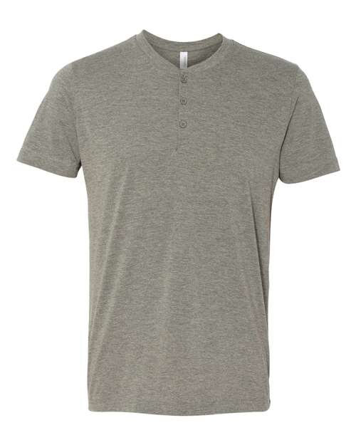 Men's Henley - Grey Triblend Front