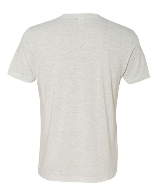 Men's Henley - White Fleck Triblend Back