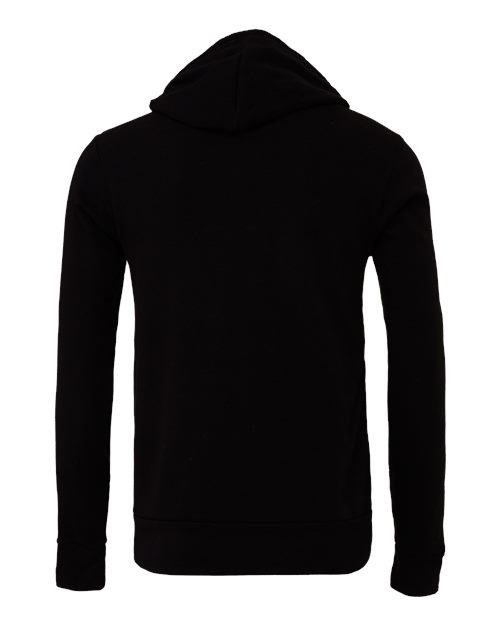 Unisex Sponge Fleece Hoodie Sweatshirt - Black Back