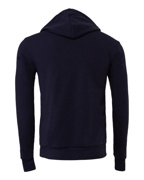 Unisex Sponge Fleece Hoodie Sweatshirt - Navy Back