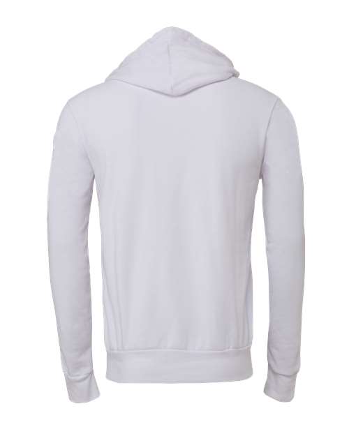 Unisex Sponge Fleece Hoodie Sweatshirt - White Back