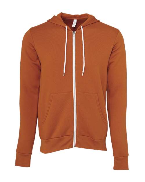 Unisex Sponge Fleece Full-Zip Hoodie Sweatshirt - Autumn Front