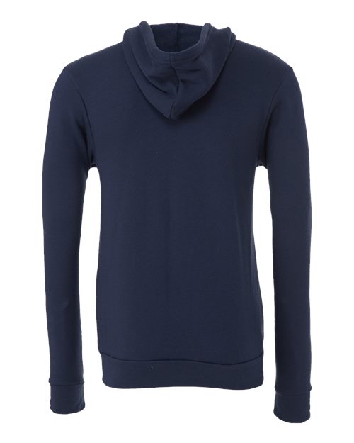 Unisex Sponge Fleece Full-Zip Hoodie Sweatshirt - Navy Back