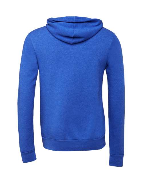 Unisex Sponge Fleece Full-Zip Hoodie Sweatshirt - True Royal Back