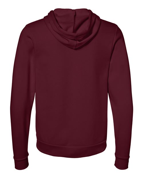 Unisex Sponge Fleece Full-Zip Hoodie Sweatshirt - Maroon Back