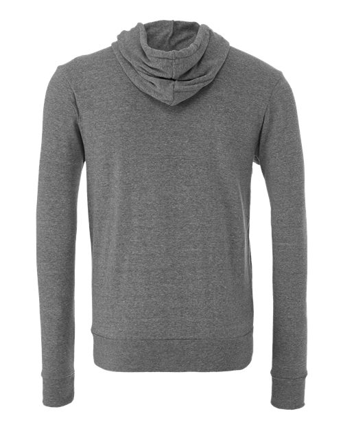 Unisex Sponge Fleece Full-Zip Hoodie Sweatshirt - Deep Heather Back