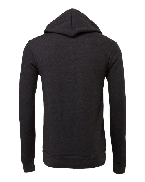 Unisex Sponge Fleece Hoodie Sweatshirt - Dark Grey Heather Back