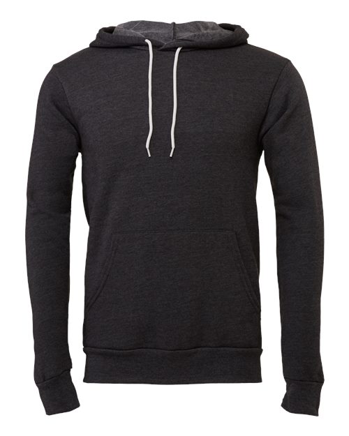 Unisex Sponge Fleece Hoodie Sweatshirt - Dark Grey Heather Front