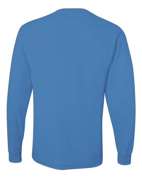 Unisex Dri-Power® Long Sleeve 50/50 T-Shirt - Columbia Blue Back