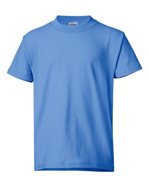 Hanes Youth EcoSmart® T-Shirt - Carolina Blue Front