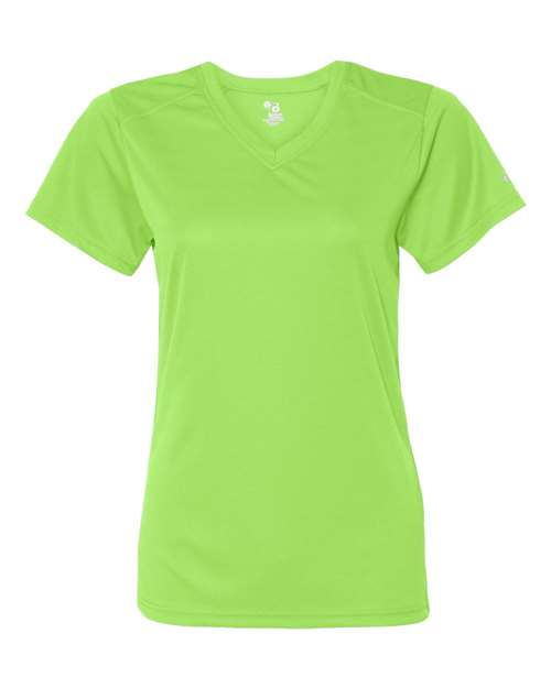 Women’s B-Core V-Neck T-Shirt - Lime Front