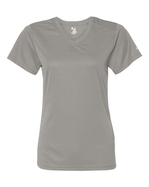 Women’s B-Core V-Neck T-Shirt - Silver Front