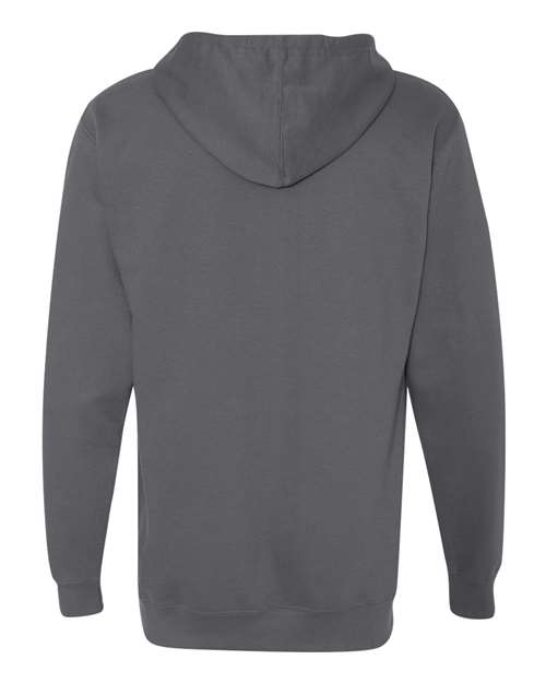 Unisex Midweight Hooded Sweatshirt - Charcoal Back